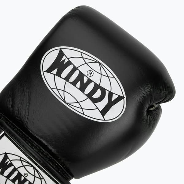 Windy Classic boksehandsker i ægte læder, sorte 14OZ