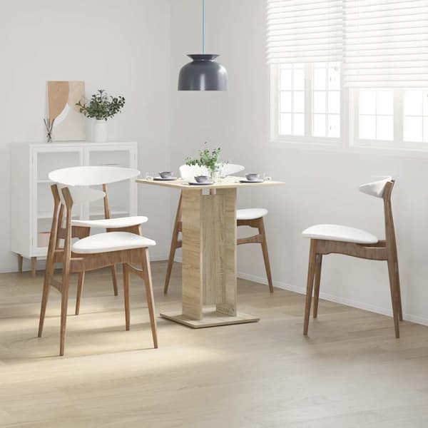 vidaXL bistrobord, Sonoma eg, 60x60x75 cm, spånplade
