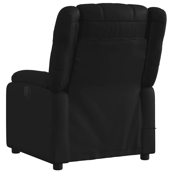 vidaXL elektrisk lænestol med massagefunktion, sort, kunstlæder