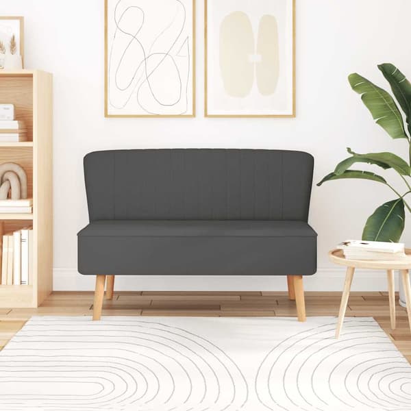 vidaXL Sohva, 117x55,5x77 cm, tummanharmaa kangas