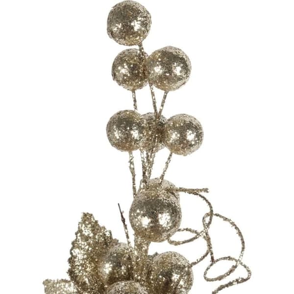 SPAD MED GLITTERKUGLER 26 CM GULD