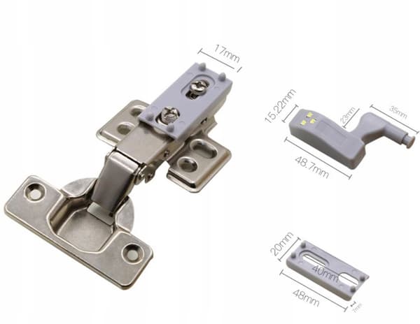 10x GARDEROBELAMPE, HÆNGSEL, LED, BATTERIER, AKS-KIT