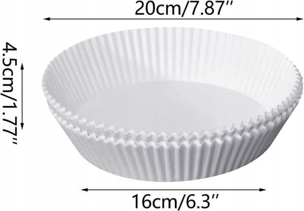 Bagepapirindsats til frituregryde 100 stk.