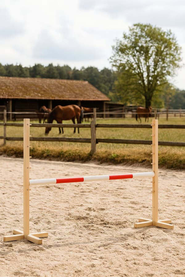 Hopphinder för hobbyhäst 120 cm, röd balk