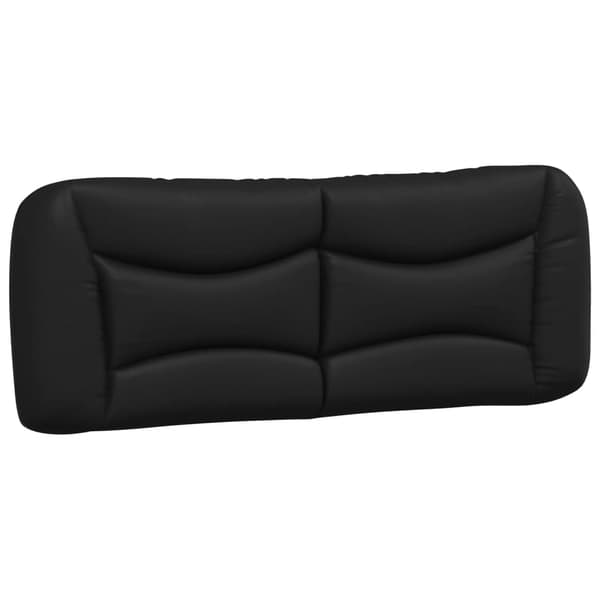 vidaXL hovedgærdehynde, sort, 120 cm, kunstlæder