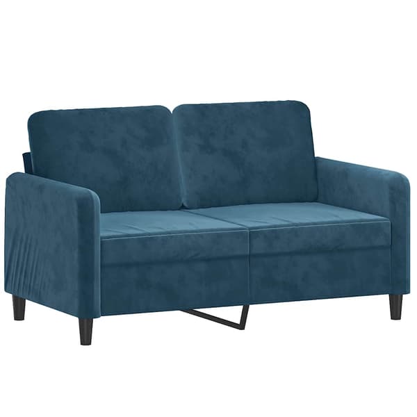 vidaXL 2-sitssoffa blå 120 cm klädd i sammet