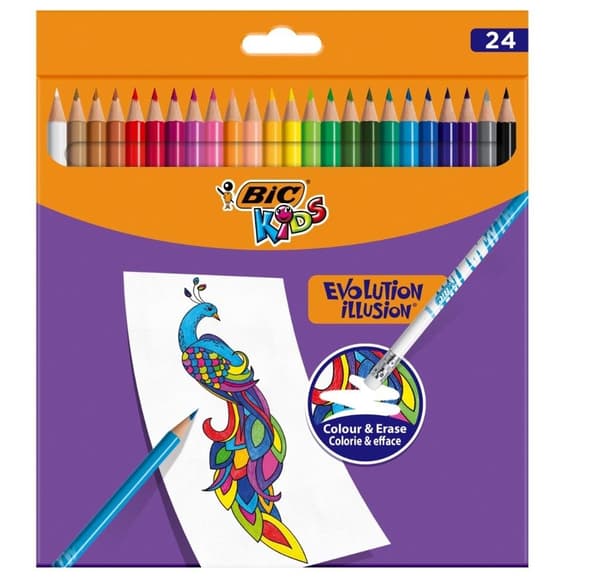 Kids Evolution Illusion 24-farvede BIC-blyanter