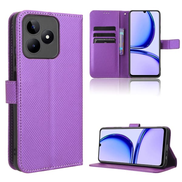 Realme Note 50 Flip-cover, Smart Magnet-pung, Lilla