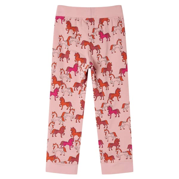 Barnpyjamas med lång ärm, ljusrosa, 104