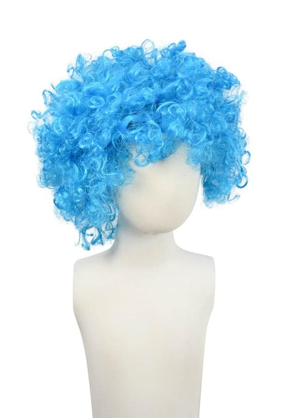 XXL blå afroperuk