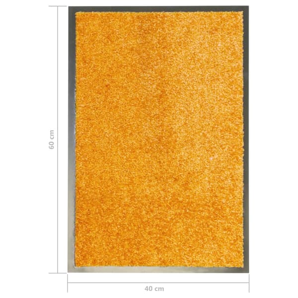 vidaXL vaskbar dørmåtte, orange, 40 x 60 cm