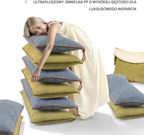 Ergonomisk blå sovepude