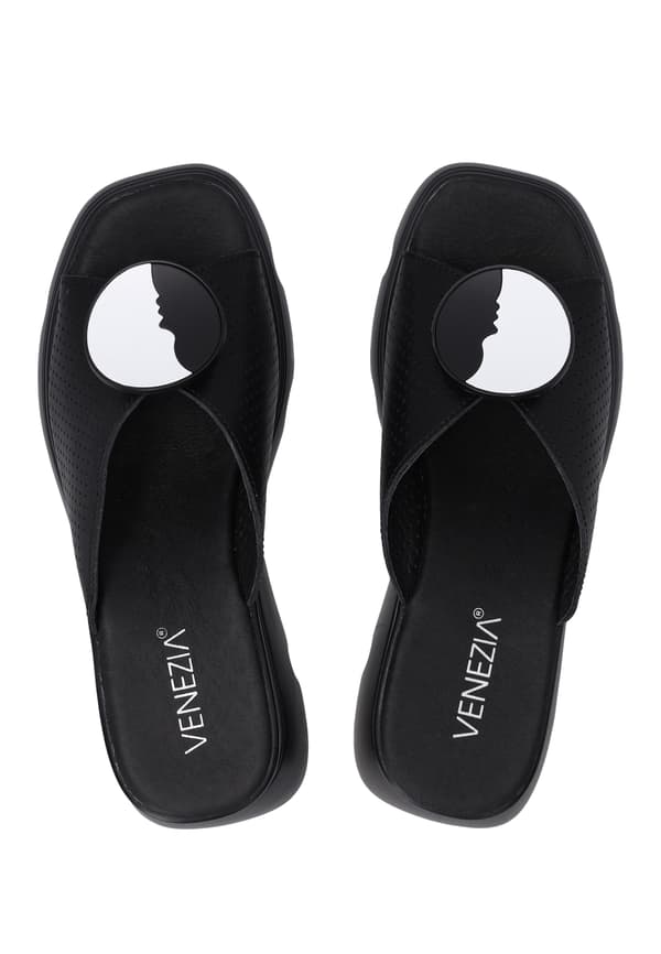 Klassiske sorte kile sandaler Klassiske sorte kile sandaler 38