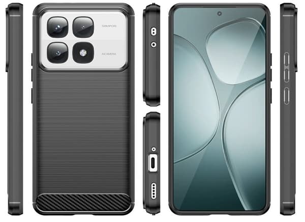 Fodral till Xiaomi 14T, Kolfiber, svart