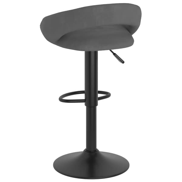 vidaXL Barstolar, set om 2, mörkgrå, klädda i sammet