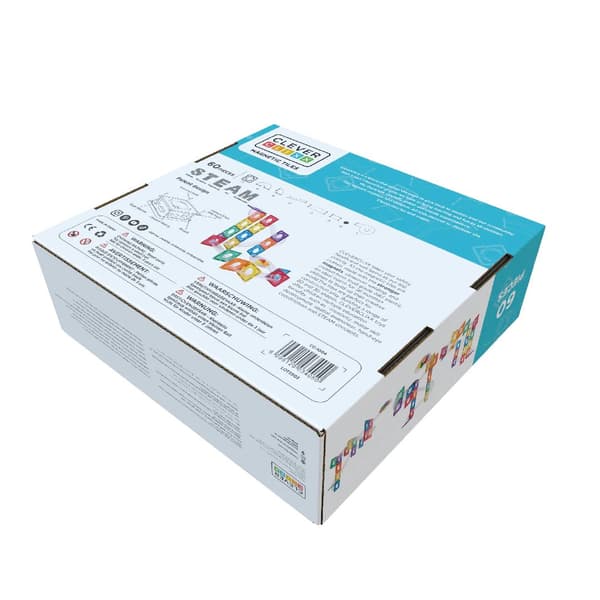 Cleverclixx - Ball Run Compact Pack Intense Magnetic Bricks - 60 kpl.