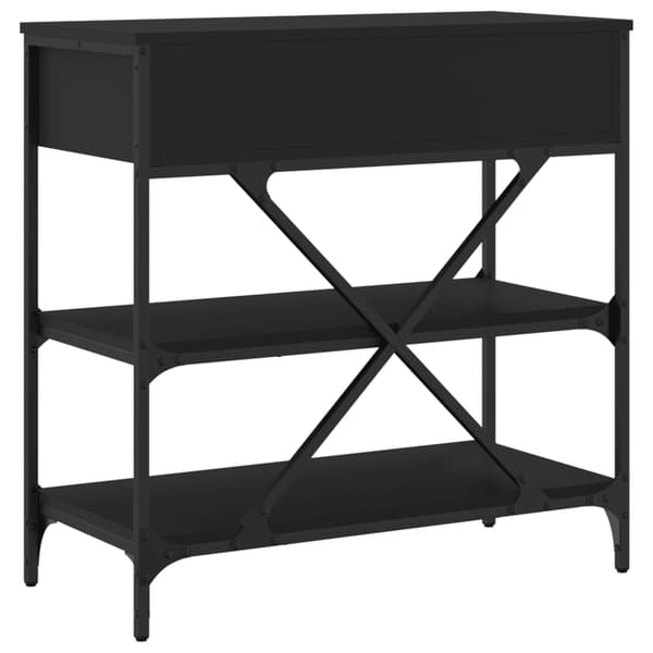 vidaXL konsolbord sort 75x34,5x75 cm