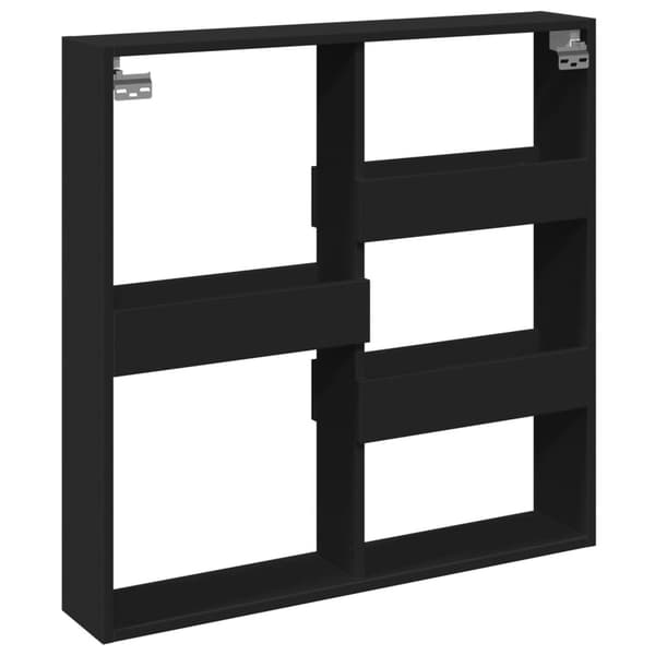 vidaXL vægskab sort 80x15x80 cm træbaseret materiale