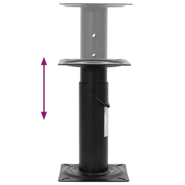 vidaXL bådsædebase justerbar 28-45,5 cm stål