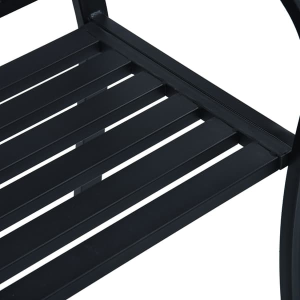 vidaXL Puutarhapenkki 125 cm musta teräs
