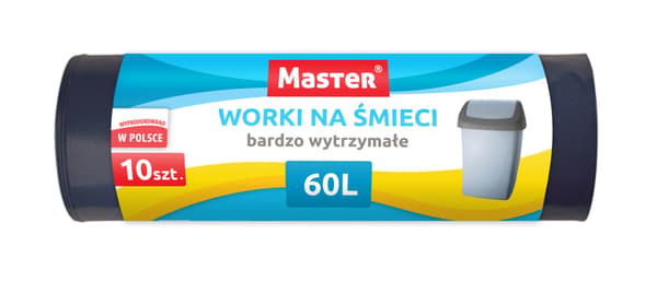 Affaldssække, stærke og meget holdbare, 60 liter, 10 stk.
