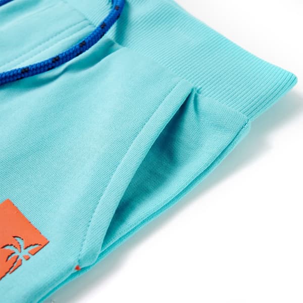 Børneshorts med snøre, aqua, 128