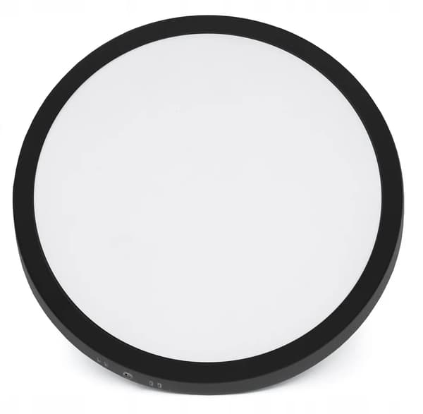 LOFTSLAMPE TIL OVERFLADE MONTERING SORT LED 24W RUNDT LYSPANEL 3000K