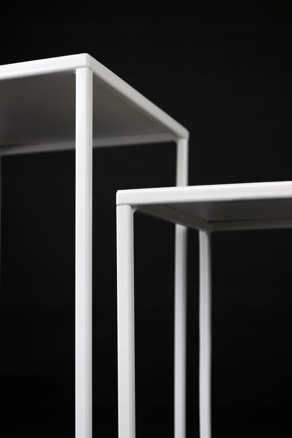 Metall Loft Vit Modern Design Stående Blomställ Evron M 19x19x62