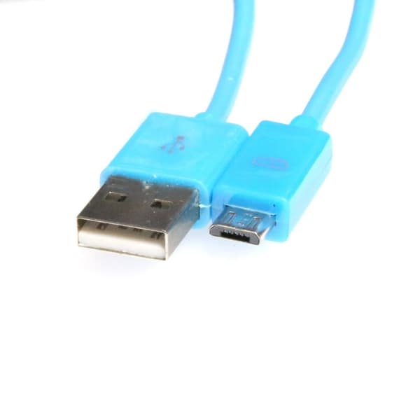 OMEGA BAJA MICRO USB TIL USB KABEL 2A 1M BLÅ [44340]