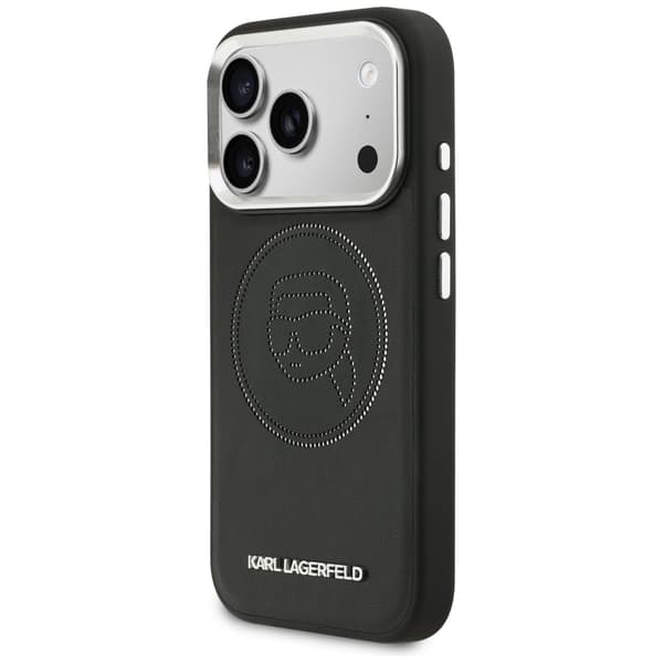 Karl Lagerfeld K Head Point Logo MagSafe-etui til iPhone 17 Pro Max, sort