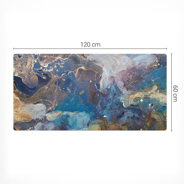 Dekorativ skrivebordsmåtte til arbejde og studier abstrakt marmor 120x60 cm