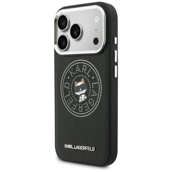 Karl Lagerfeld Point & Choupette Sketch MagSafe-etui til iPhone 17 Pro Max, sort