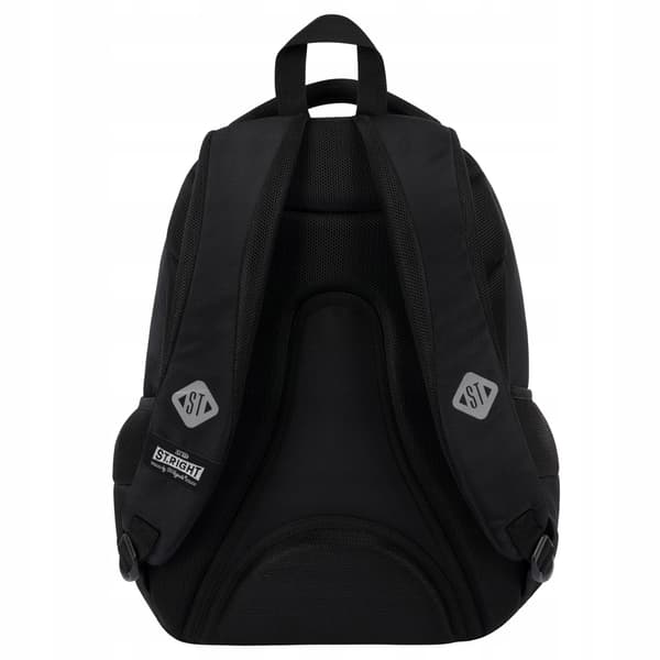 St.Right skolerygsæk med flere rum, sort, 25 l
