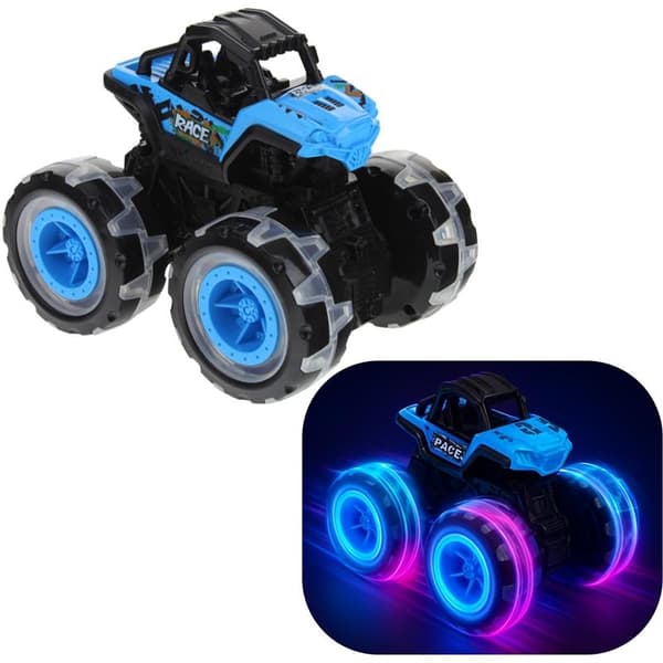 Monstertruck Jeep Terrängbil Ljudljus - Blå