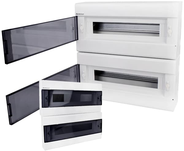 Modulär elcentral Ytmonterad 2x18 N+PE SRn 36 ABS PC Vit