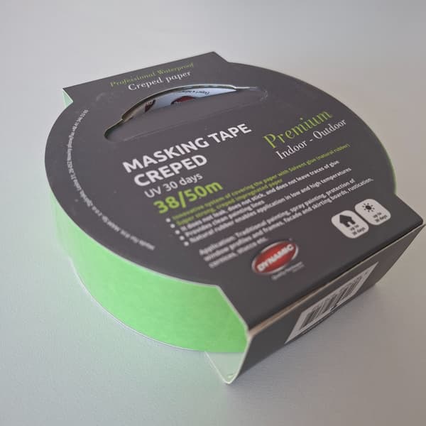 Kräpmaskeringstejp Vattentät Lösningsmedel 38mm 50m Stark Dynamisk