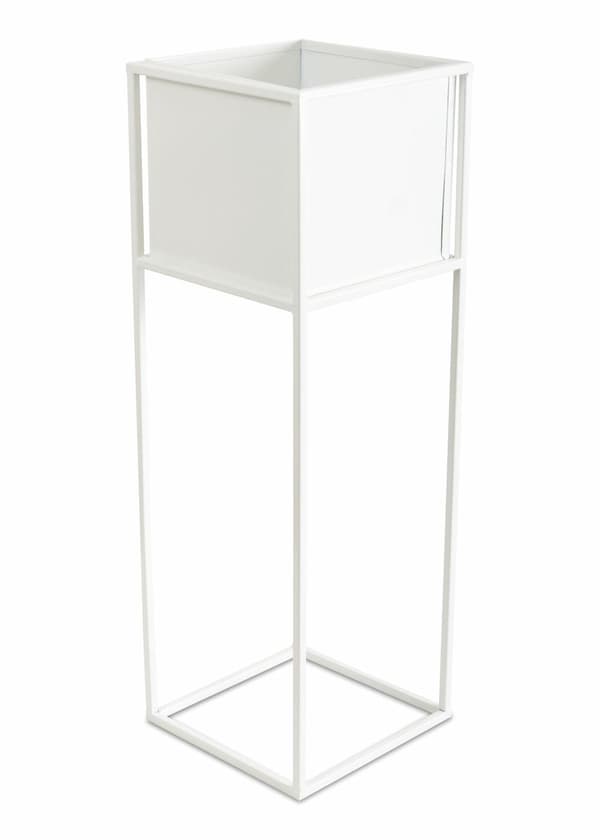 Moderne hvid blomsterstander 70 cm