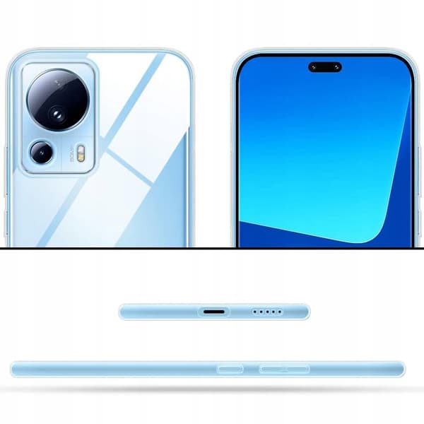 SLIM ETUI til XIAOMI 13 LITE TRANSPARENT BAGETUI + GLAS