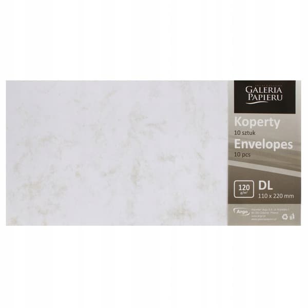 Kuvert DL Marmor Guld P 120G (10) 1626