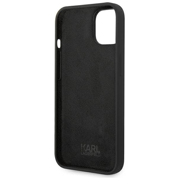 Karl Lagerfeld Silikone Choupette Body Cover til iPhone 14 Plus, Sort