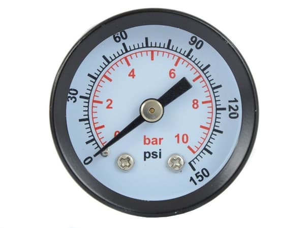 MANOMETER TIL KOMPRESSOR 40MM 0-10 BAR 1/8 TOMMER TRYKMÅLERE