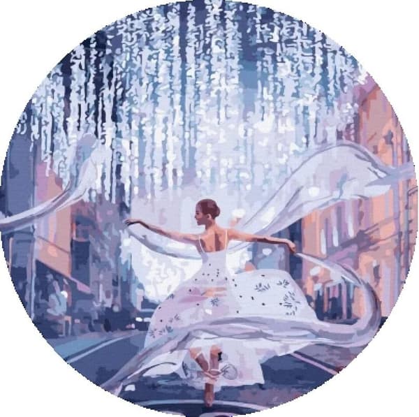 Maleri efter tal rundt - Balletdanser 40 cm