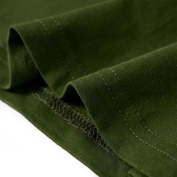 Barn långärmad T-shirt, mörk khaki, 128
