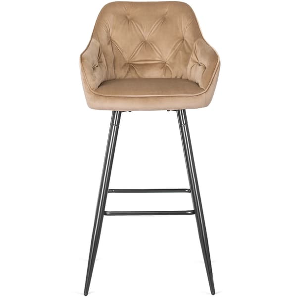 Klädd barstol SALEM beige sammet modern loft