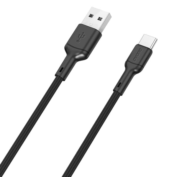 USB-A - USB-C 5A 1m kabel - sort