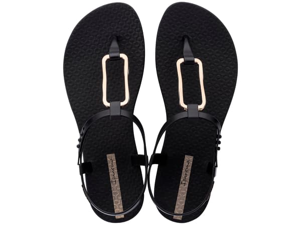 Ipanema Class Modern Sandal Fe Sort/Guld [83768 BN541] størrelse 40