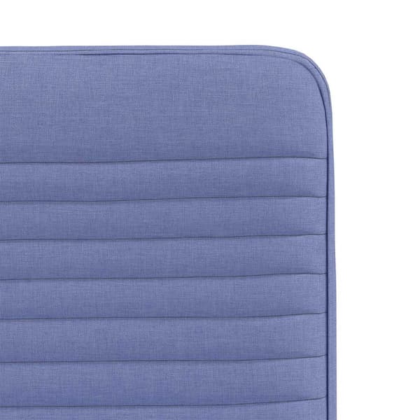 vidaXL Matstolar 2 st denimblått tyg
