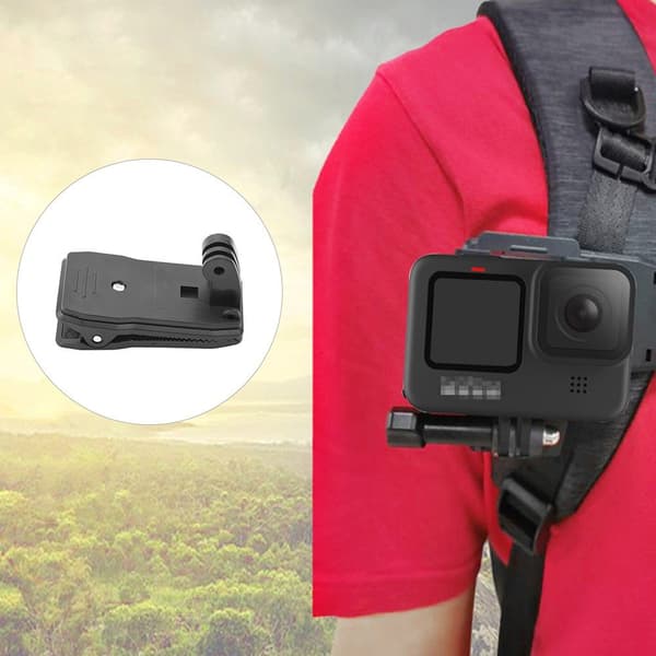Drejeklips til GoPro Hero 9 Actionkamera, Sort