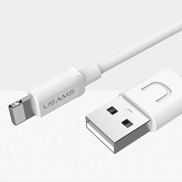 USAMS U-Turn USB-A till Lightning-kabel 1m 2A Vit