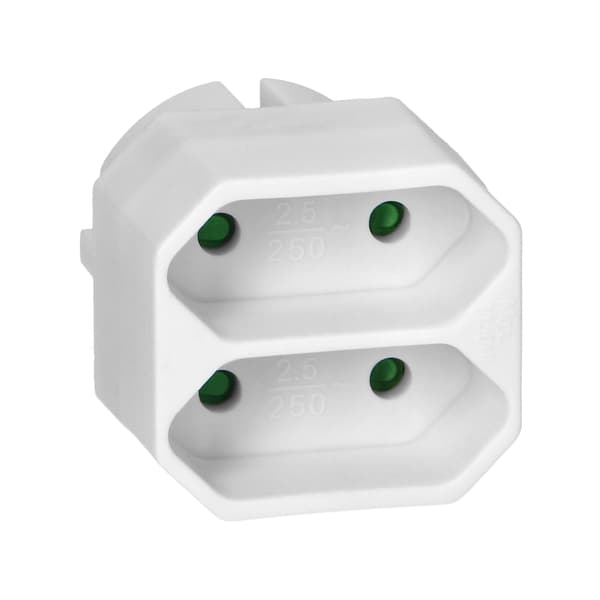 Dubbel elektrisk splitter 2x plattuttag